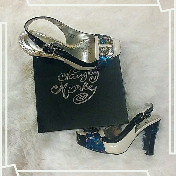naughty monkey Shoes - Naughty MonkeyWhite Patent Leather Heels